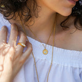 Gold Dainty Evil Eye Protection Pendant Necklace