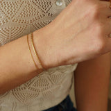 Gold Snake Cobra Chain Bracelet
