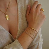 Gold Snake Cobra Chain Bracelet