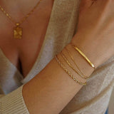 Gold Snake Cobra Chain Bracelet