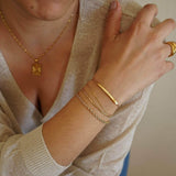 Gold Snake Cobra Chain Bracelet
