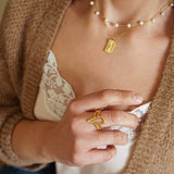 Gold Triangle Ethnic Ring