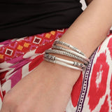 Silver Snakeskin-Style Cuff
