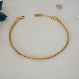 Gold Stainless Steel Popcorn Chain Anklet