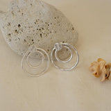 Large Silver Geometric Ear Jackets