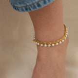Gold Stainless Steel Popcorn Chain Anklet
