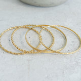 Gold Dainty Braided Bangle