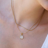 White Shell Geometric Necklace