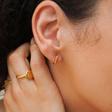 Square Gold Hoop Earrings