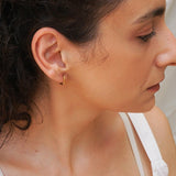 Square Gold Hoop Earrings