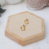 Square Gold Hoop Earrings