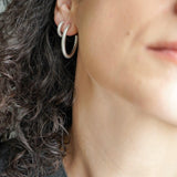 Classic Silver Open Hoop Earrings