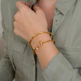 Gold Cuff with Bars