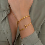 Gold Cuff with Bars