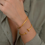 Gold Cuff with Bars