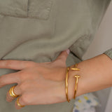 Gold Cuff with Bars