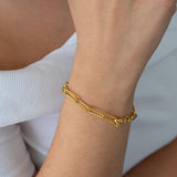 Gold Oval Link Chain Bracelet