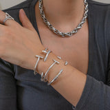 Silver Cuff with Bars
