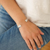 Open Silver Ethnic Tribal Cuff Bracelet