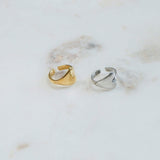Silver Wrap Heart Pinky Ring