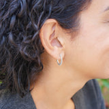 Silver Sun Hoop Earrings