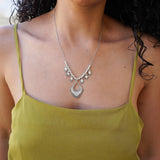Silver Chandelier Rhombus Necklace