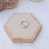 Silver Disc Boomerang Oval African Style Signet Ring