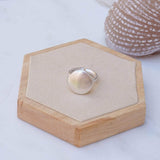 Silver Disc Boomerang Oval African Style Signet Ring