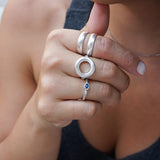 Silver Hollow Round Ring