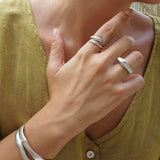 Silver Soft Asymmetric Bold Ring