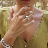 Silver Soft Asymmetric Bold Ring