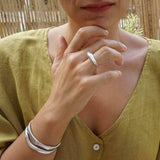 Silver Soft Asymmetric Bold Ring