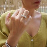 Silver Soft Asymmetric Bold Ring