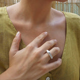 Silver Soft Asymmetric Bold Ring