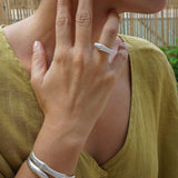 Silver Soft Asymmetric Bold Ring
