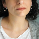 Classic Silver Open Hoop Earrings