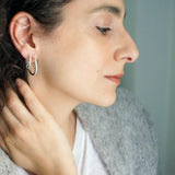 Classic Silver Open Hoop Earrings