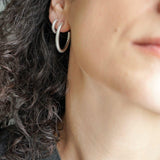 Classic Silver Open Hoop Earrings