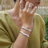 Silver Bold Irregular Shape Cuff