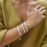 Silver Bold Irregular Shape Cuff