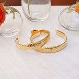 Gold Cuff with Floral Pattern