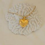 Gold Bold Heart Necklace