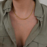 Gold Snake Multi Strand Necklace