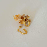 Gold Wave Hoops