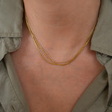 Gold Snake Multi Strand Necklace