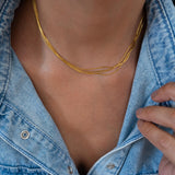 Gold Snake Multi Strand Necklace