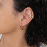 Gold Wave Hoops