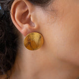 Large Gold Disc Earrings