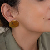 Large Gold Disc Earrings