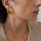 Large Gold Disc Earrings